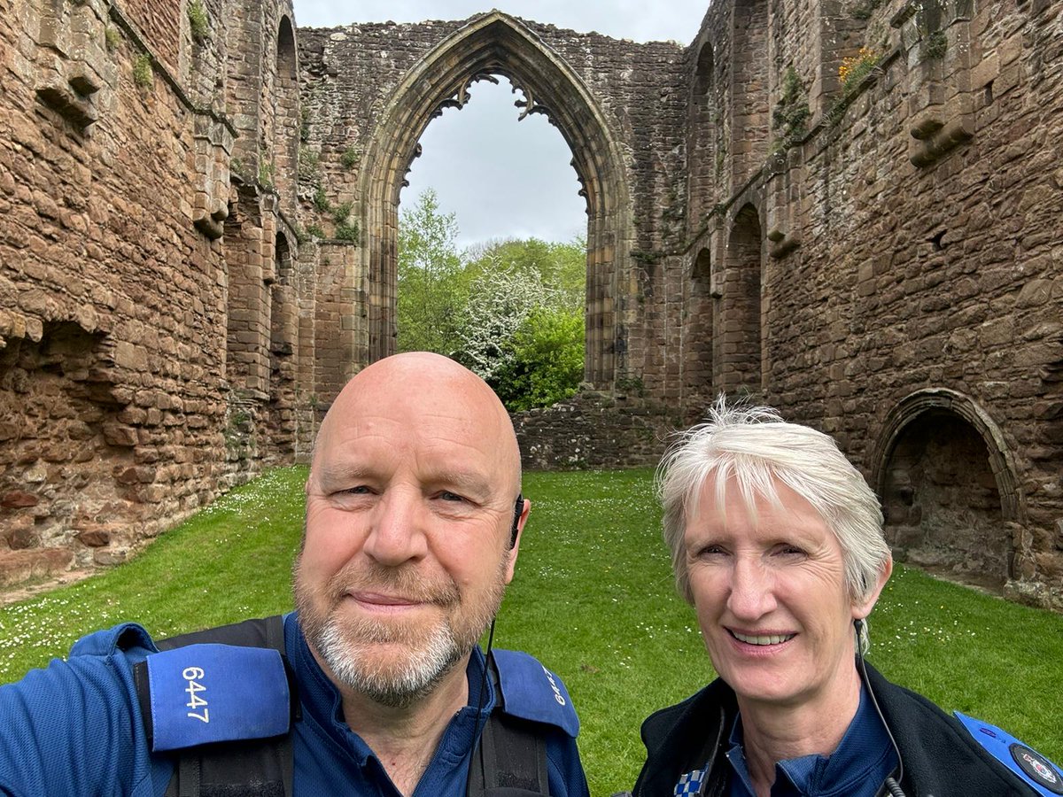 PCSO ' Liston and Tindale carried out heritage crime patrols at Lilleshall Abbey today. #heritagewatch