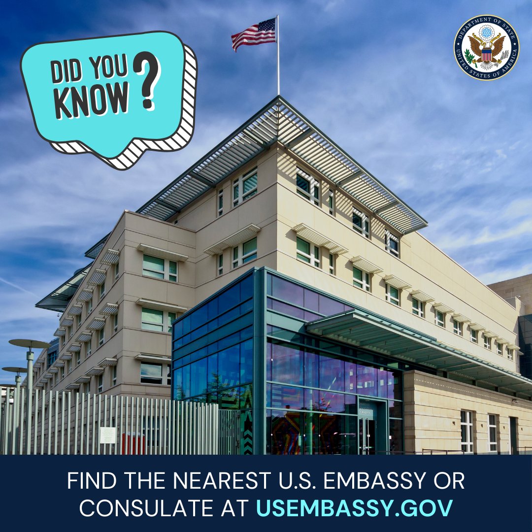 Did you know that U.S. citizens traveling overseas can contact the closest U.S. embassy or consulate in an emergency, such as a lost passport or an arrest? Find the contact info for the nearest embassy or consulate at usembassy.gov and save in it your phone just in