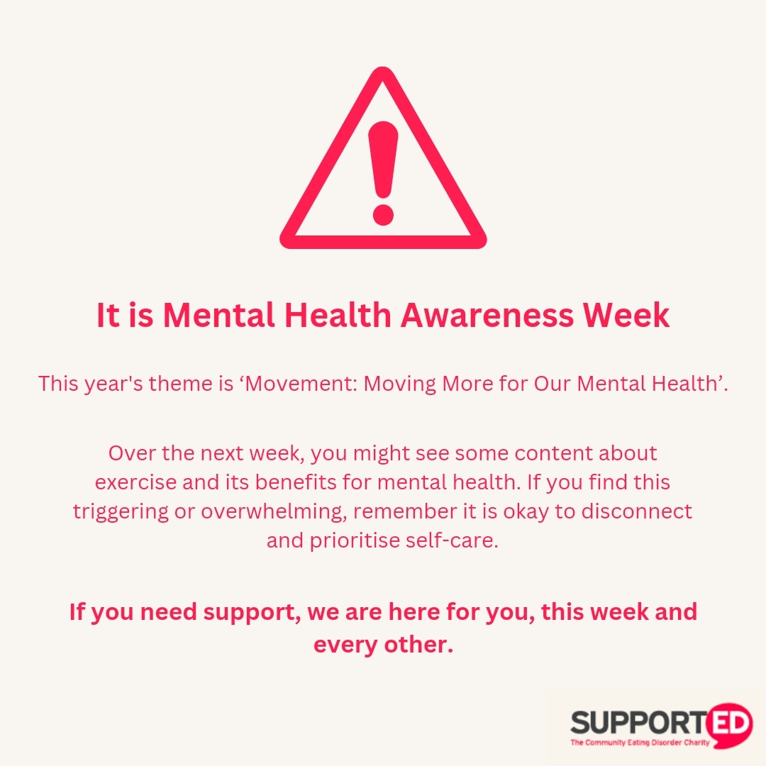 This Mental Health Awareness Week, remember if you are feeling overwhelmed or just need to disconnect for awhile, that is okay. Whenever you are ready, we are here to support you.