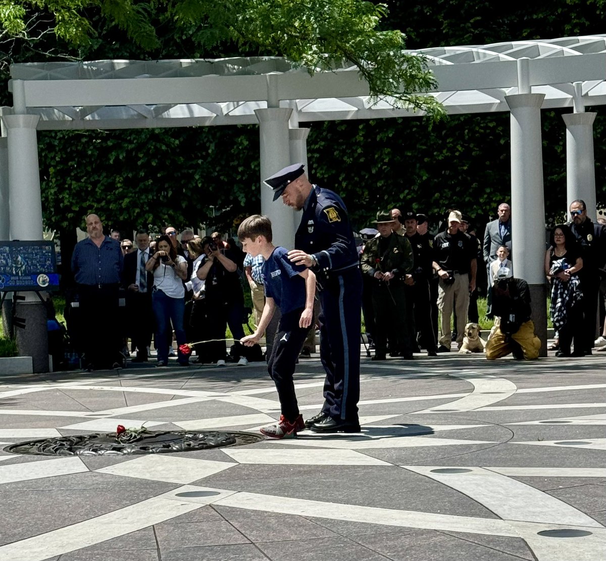 This past Saturday K-9 Champ was honored at a memorial by the National Police Dog Foundation. The memorial service is part of National Police Week. #kcpd