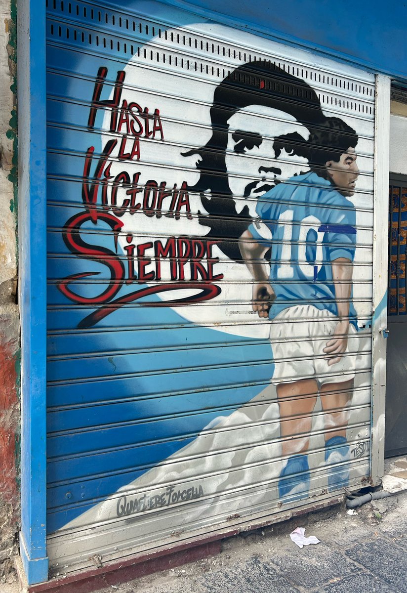 Been doing a tour of the many Maradona murals in Napoli, and this is the best one I’ve seen so far