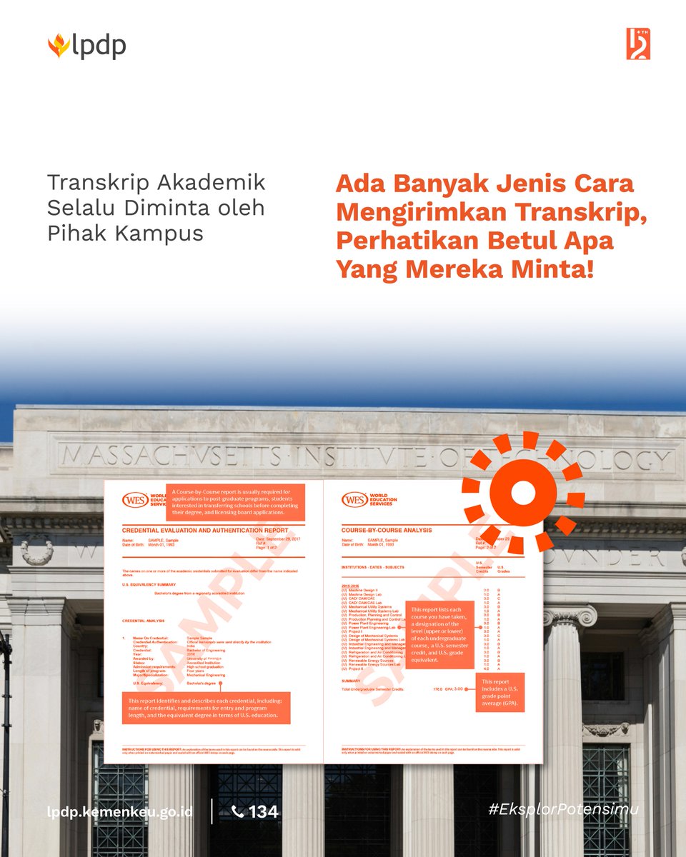 LPDP_RI's tweet photo. Transkrip Akademik tak bisa sembarangan dikirim untuk daftar kampus luar negeri.
Yang mau nyari kampus wajib banget tahu!
#LoASeries #LPDP #DiriuntukNegeri #UangKita #EksplorPotensimu #BisaDiakses https://t.co/rVHBrXzFej
