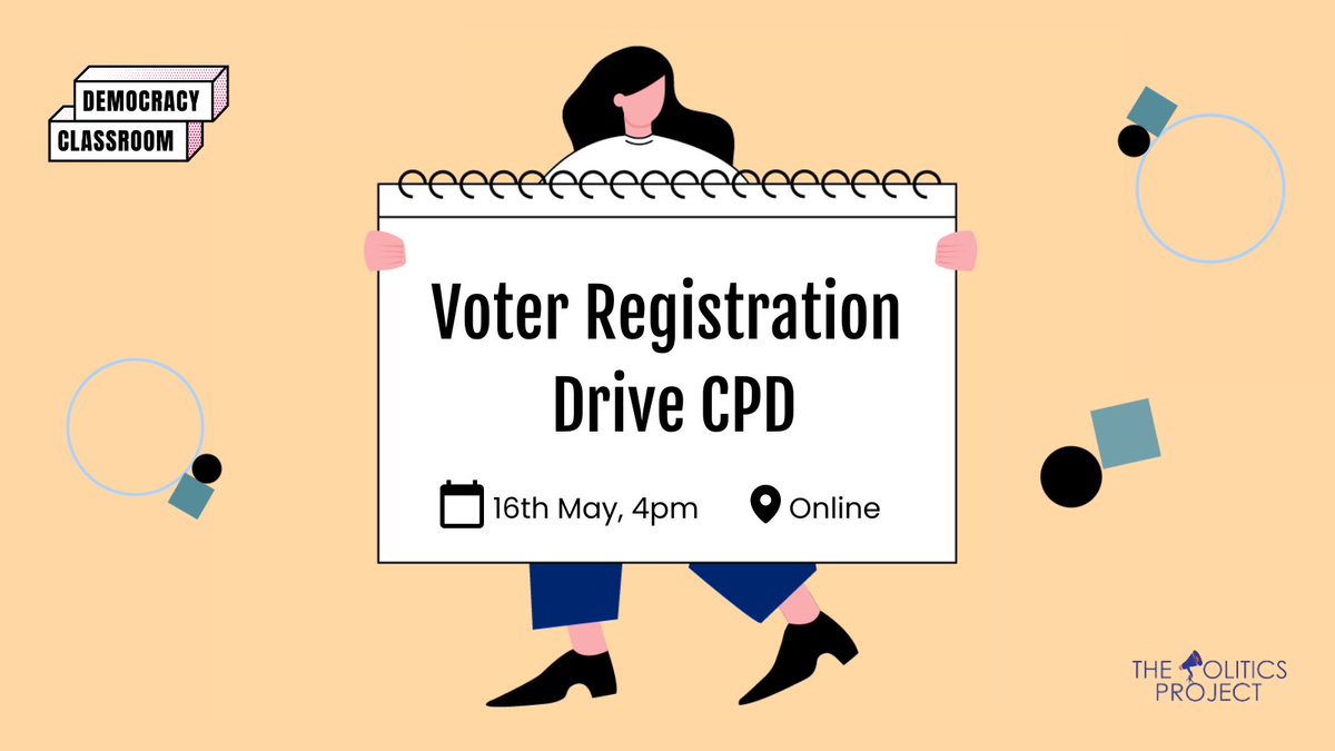 📣Come and join us to learn how to design a voter registration drive for your college or school, and support young people to register to vote! Sign up here >> democracyclassroom.com/events/how-to-…