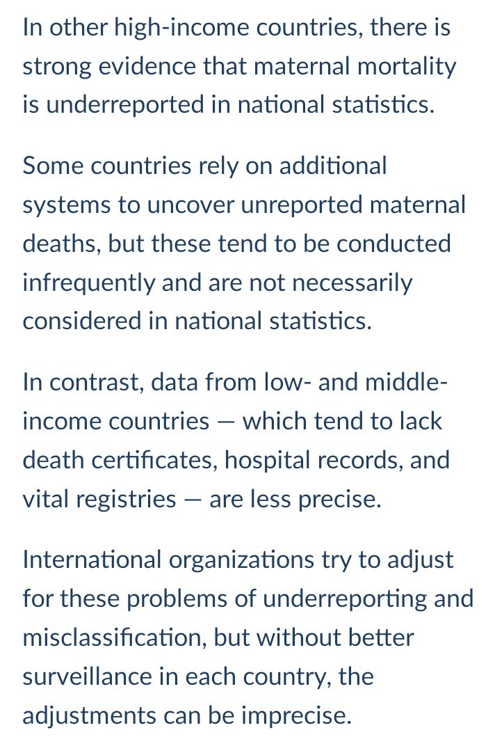 Great article. Beyond the headline, note that maternal mortality (and morbidity) is believed to be underestimated in most settings, and surveillance in low and middle income countries is very poor.