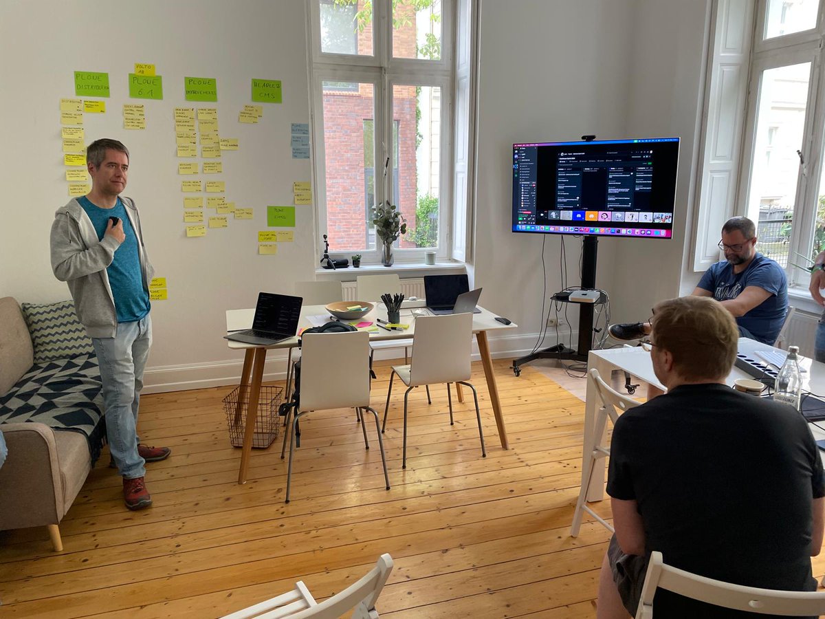 First day of #Beethovensprint 2024 in Bonn has started! We already had our first round of sprint planning stand up and a presentation about #Plone distributions by <a href="/ericof/">Érico Andrei</a>.