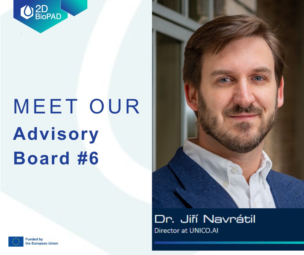 🌟 Introducing Dr. Jiri Navratil, our newest Advisory Board member! With a tech spin-offs and startup background, plus expertise in intellectual property from UNICO.AI and IPL Ventures, he's a valuable addition. ✨ Check out more at: 2d-biopad.eu/advisory-board/