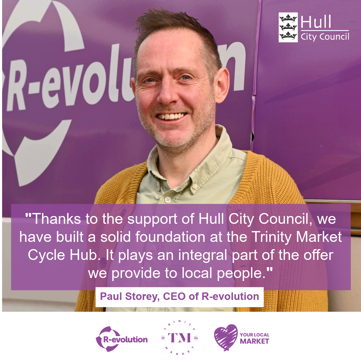 Supported by @Hullccnews, local charity, @RevolutionYorks, is helping to promote & support #ActiveTravel in the city through the range of services it provides at @TrinityMarket1. CEO, Paul Storey, recently spoke to @BWMagazineHEY ⤵️ bw-magazine.co.uk/an-appointment… #LYLM2024