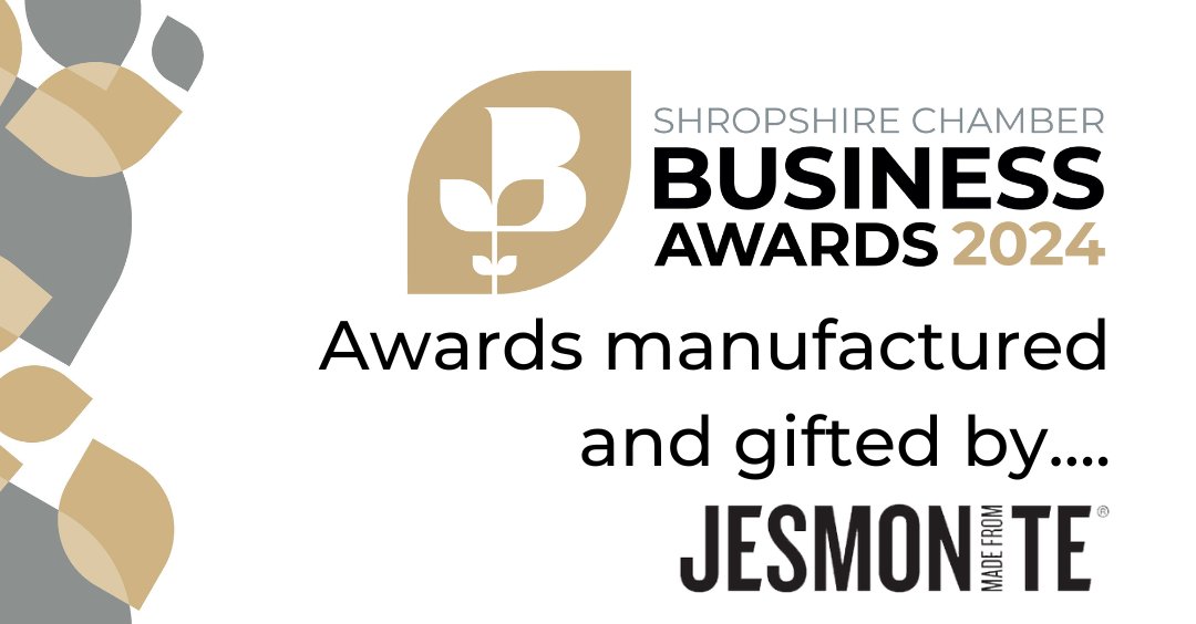 Thank you to @JesmoniteLtd for manufacturing and gifting the 12 incredible physical awards that are going to be handed out on the big night to the well-deserved winners! Book your seats if you haven't already! 👇 shropshire-chamber.co.uk/awards/the-awa… #scba2024
