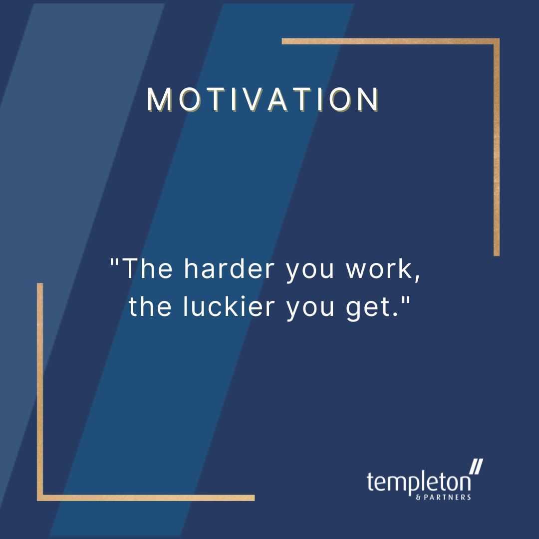 Here's some Monday motivation for you: 'The harder you work, the luckier you get.' 💪✨ Let's tackle this week with determination and drive! Join us: buff.ly/3ww2qPU #MondayMotivation #TeamTempleton #TechRecruitment