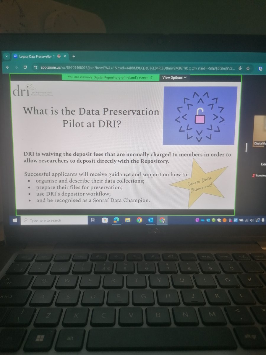 Our first training session this morning with @bethknazook on DRI's Data Preservation Pilot #DigialPreservation #Data #ResearchData