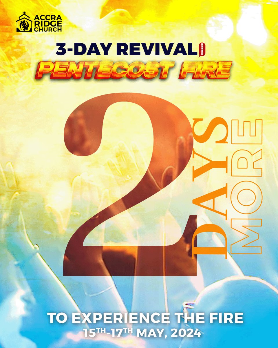 Are you ready for #revival?! It’s coming… 🔥🔥🔥 #savethedate #2daystogo
#accraridgechurch #revival #pentecost 
@lovelikesobolo @manet_fam @ridge_yf