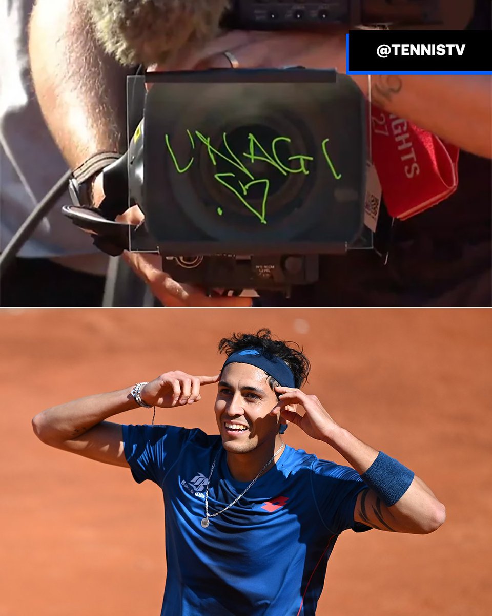 It's not something you are, it's something you have 🍣 Alejandro Tabilo's message on the camera after defeating Novak Djokovic. #IBI24 | @InteBNLdItalia | @atptour