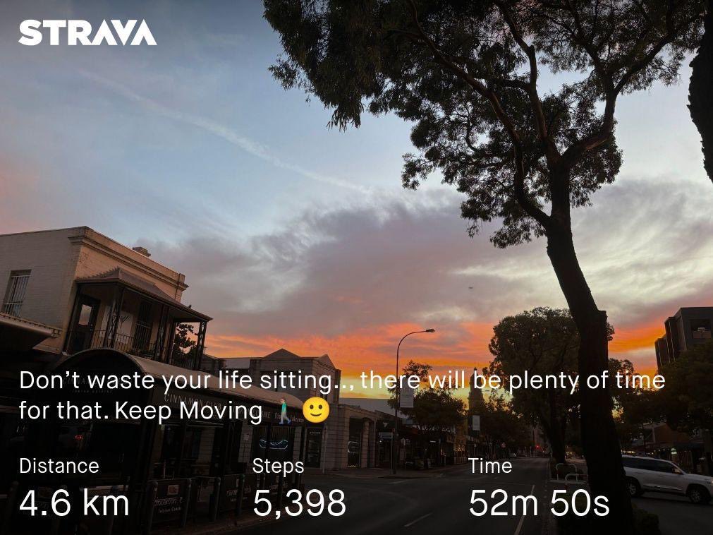SamirMadi01's tweet image. Move everyday. There is no alternative.

#keepmoving #MondayWalk #Adelaide #Australia #move #walking 🚶🏽‍♂️🙂