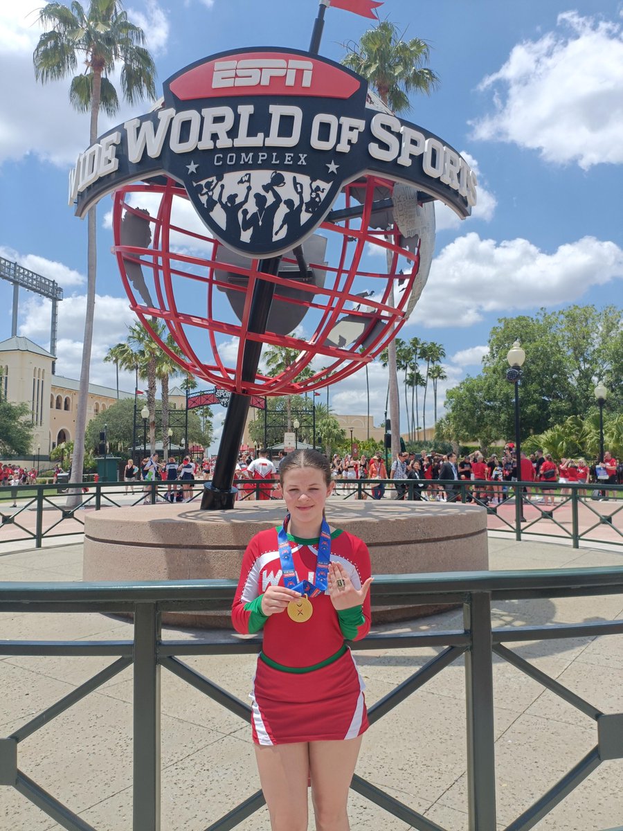 Proud Leaders Alert! Emilie, one of our @GPCaerphilly @NationalVPC #Cadets went out to America to compete in the World Cheerleading Championships for Team Wales Adaptive Abilities & came away with a GOLD MEDAL!!!! Massive Congratulations to her & the rest of the team! #winners