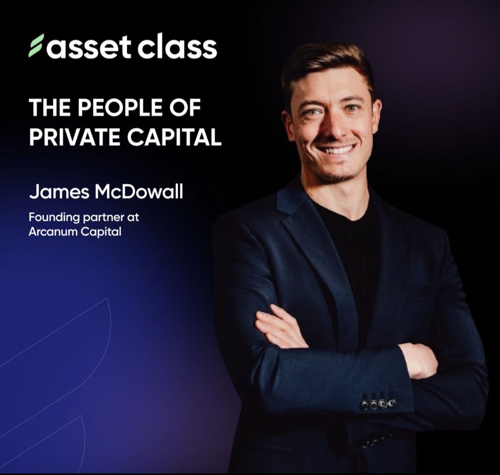 Arcanum Founding Partner James McDowall recently appeared on the @AssetClass_ The People of Private Capital Podcast.

Learn about his journey from professional sports to Web3 Venture Capital, and hear about Arcanum portfolio highlights: @Lucidao_, @vurse_official, and
