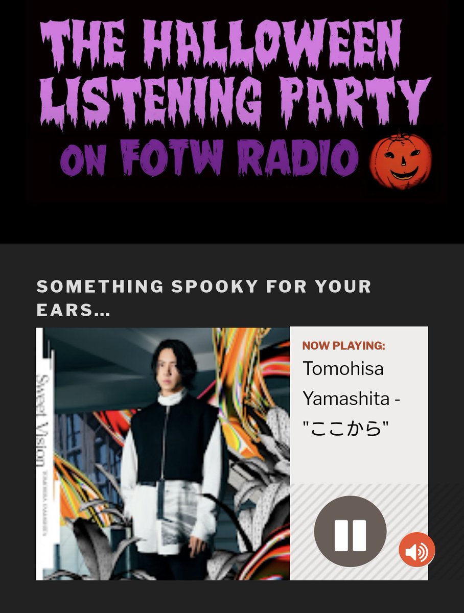 🇦🇺シドニー🎃📻
@fotwradio
✨ Beautiful World ✨
✨ ここから ✨
#山下智久
#TomohisaYamashita
Thank you so much.

#HalloweenRadio 🎃
halloweenlisteningparty.com

#ブルーモーメント
#blueMoment