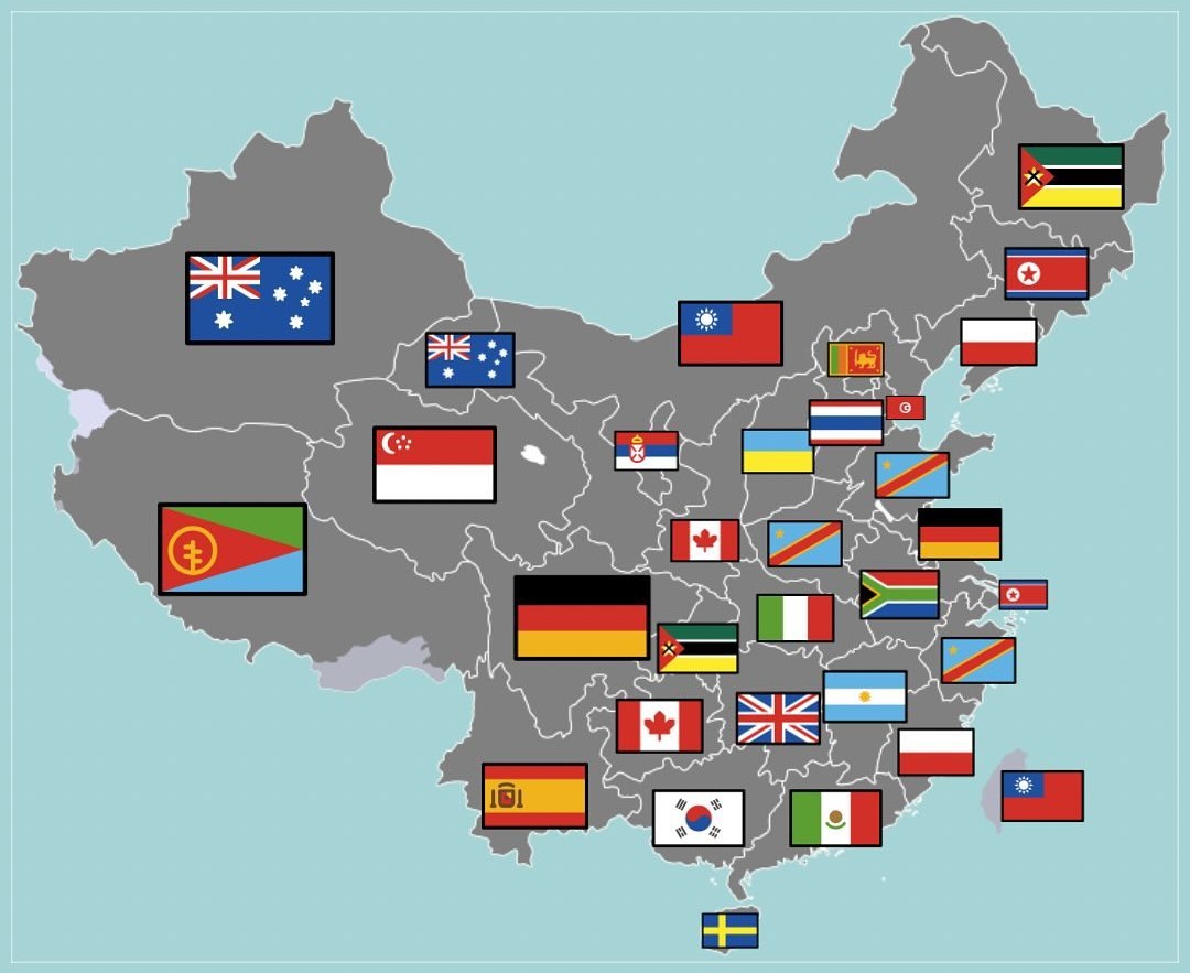 🇨🇳 Chinese regions compared to the population of different countries
