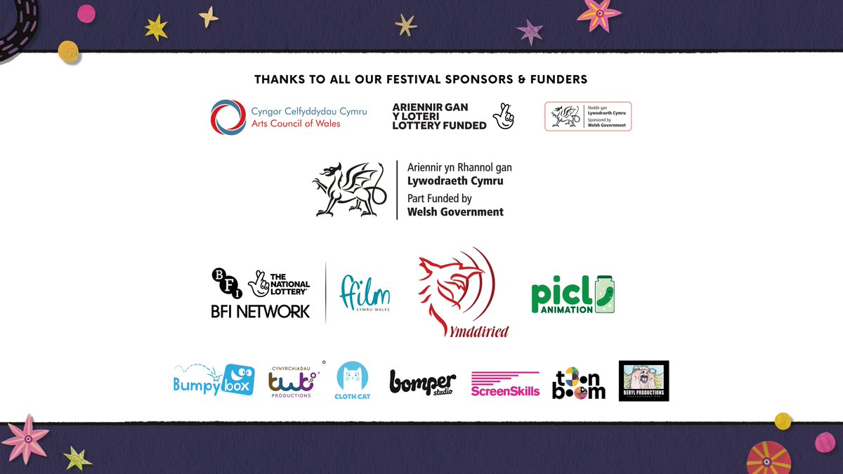 CardiffAnimFest's tweet photo. That's a wrap on #CAF24! We want to say a massive thank you to our funders &amp; sponsors, @Arts_Wales_, @WelshGovernment, @FfilmCymruWales, @ymddiried, @piclanimation, @bumpybox, @sajobbs, @ClothCatStudio, @bomperstudio, @UKScreenSkills, @ToonBoom, Beryl Productions &amp; our Patrons. https://t.co/4VzqfJkg3F