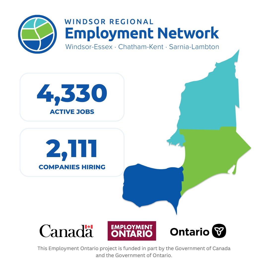 🌞 Rise and Shine jobseekers!

📢 The Windsor Regional Employment Network has 4,330 job opportunities waiting for you on wrenetwork.ca

#jobseekers #windsoressex #chathamkent #sarnialambton #nowhiring