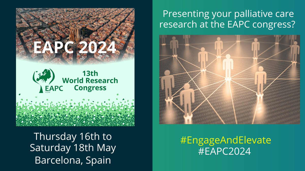 Are you presenting your work at the #EAPC2024 research congress? Social media is a great way to amplify your impact. Make sure to tag @EAPCvzw use the congress hashtag and come and chat with us at the EAPC stand. #EAPC2024 #EngageAndElevate