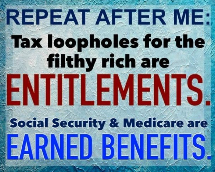 Exactly! #HandsOffSocialSecurity #TaxTheRich #VoteBlueEveryElection