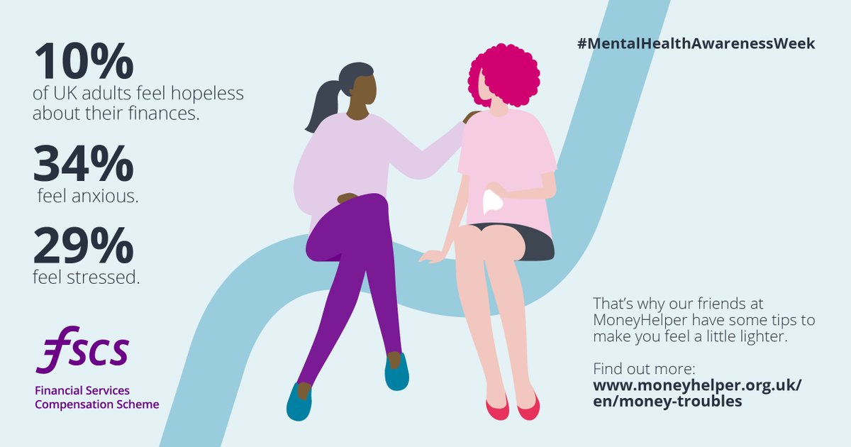 Money worries are more than just numbers, they can have a huge impact on your mental health 💰🧠 If you’re looking for some useful coping tips this #MentalHealthAwarenessWeek, you’re in good hands with our friends @MoneyHelperUK . Learn more: moneyhelper.org.uk/en/money-troub…