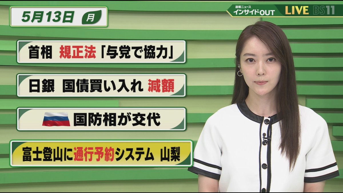 速報ニュースインサイドOUTでの上野愛奈さんその3　＃上野愛奈 　＃速報ニュースインサイドOUT