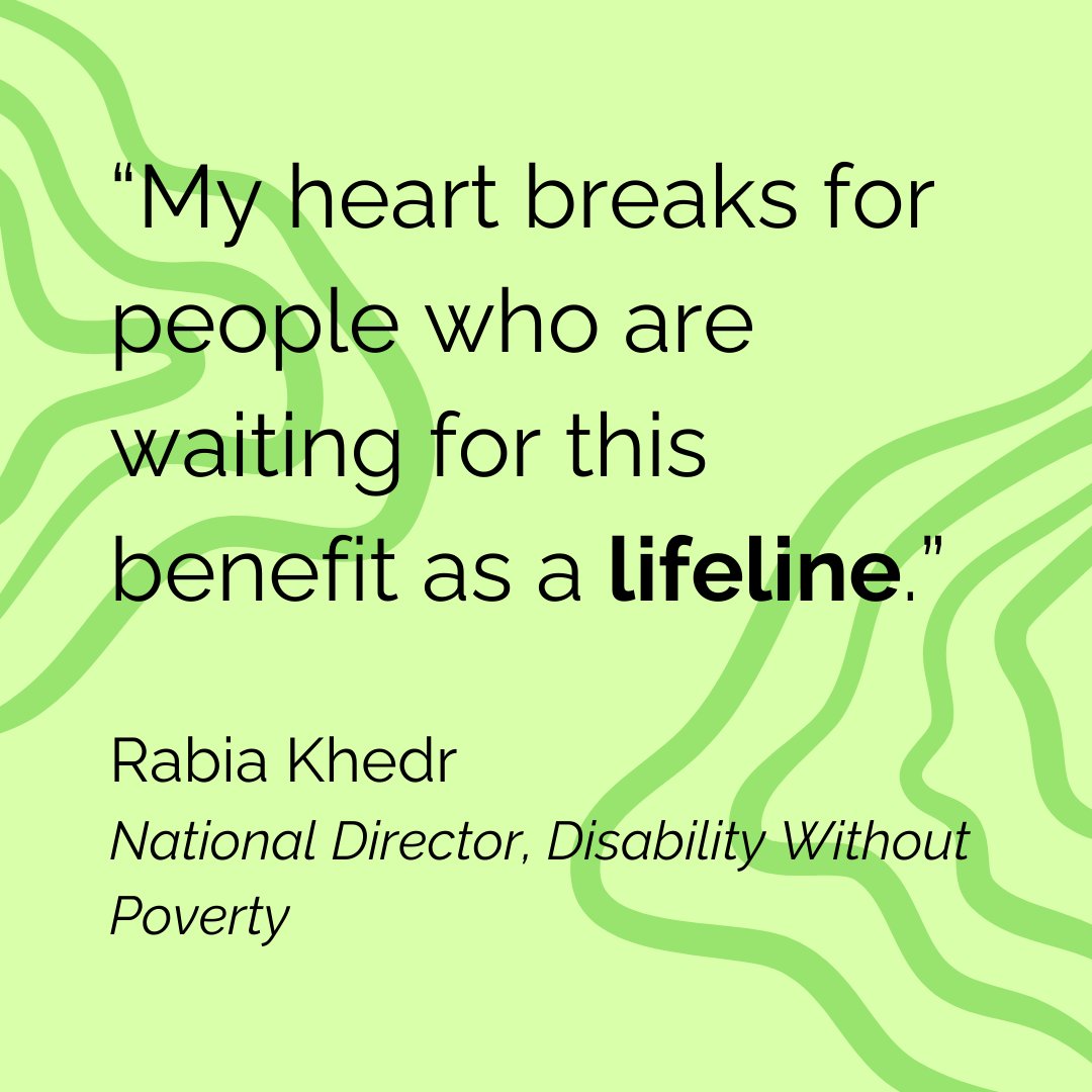 Disability_WP's tweet photo. "My heart breaks for people who are waiting for this benefit as a lifeline."
Rabia Khedr, National Director - Disability Without Poverty
#CDBActionNow
#DisabilityWithPossibility
#WeAreThe27Percent https://t.co/sq9xztTzlS