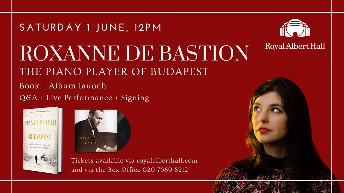 We’re so proud to be publishing The Piano Player of Budapest by @roxannemusic this June – it’s a truly moving, heart-wrenching and essential read. We’re celebrating the publication with an event @RoyalAlbertHall on 1 June. Book your tickets here: brnw.ch/21wJIB1