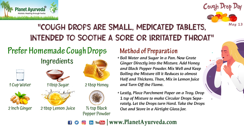 Cough Drop Day - May 13 #CoughDropDay #CoughDrop #CoughDrops #CoughRemedy #CoughHerbalRemedy #CoughNaturalRemedy #CoughAyurvedicRemedy #HomemadeCoughDrops #CoughRelief #CoughReliefRemedy #NaturalCoughRemedies