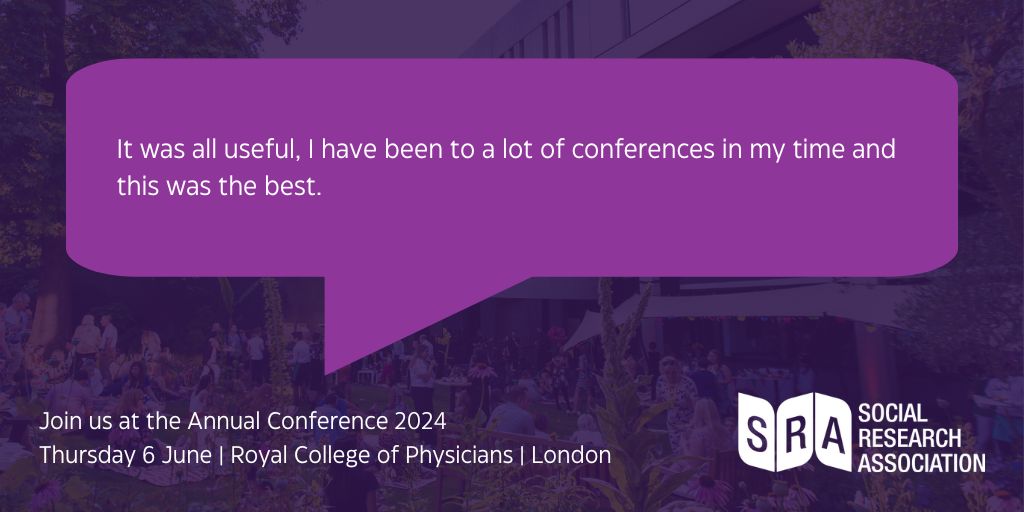 Not long to go before this summer's highly anticipated Annual Conference on 6 June - don't miss out! Book your tickets here: bit.ly/4bqigdY #SRAConf24