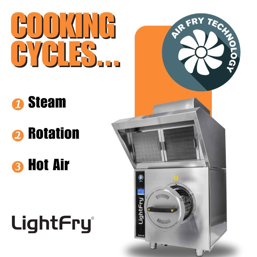 The #LightFry cooking process works in 3 main cycles: ✅ The Steam Phase ✅ The Rotation Phase ✅ The Crisp Phase Find out more here: buff.ly/4dz354c