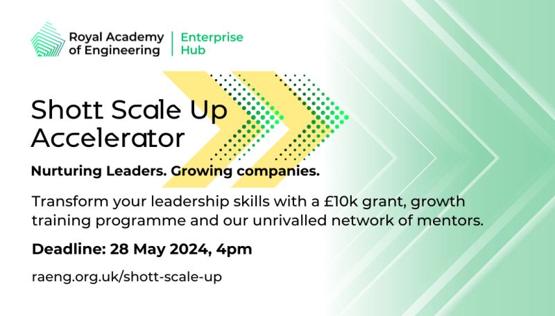 The #ShottScaleUp Accelerator is open for applications. This 12-month programme is designed to empower senior leaders of high-growth tech SMEs with the #leadership skills and insights they need to scale up successfully. Learn more and apply: growthhub.northeast-ca.gov.uk/resource/shott… @RAEngNews
