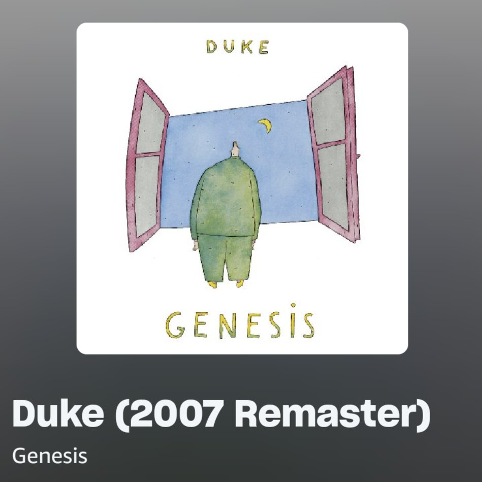 NP. @genesis_band 'Duke'.
Behind The Lines always gets me a bit emotional. It was the opening song at the first Genesis gig me and my brother John (😉) went to together. It was actually the first gig by anyone we went to together. 

We were so happy. When I hear it I miss him.