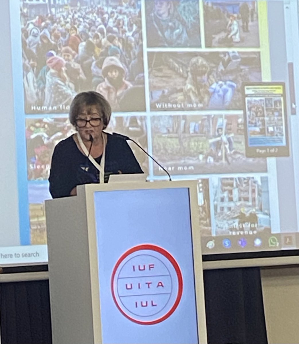 #temoignage d une militante         d ‘UKRAINE au comité femmes UITA ce lundi 13 mai 2924 le soutien est important les femmes se mobilisent pour leurs droits et la liberté ⁦<a href="/sue_longley/">Sue Longley</a>⁩ ⁦@Rel_UITA⁩ ⁦<a href="/CFDT/">CFDT</a>⁩ ⁦<a href="/bealestic/">Beatrice Lestic</a>⁩ ⁦<a href="/CFDT_AgriAgro/">CFDT Agri-Agro</a>⁩