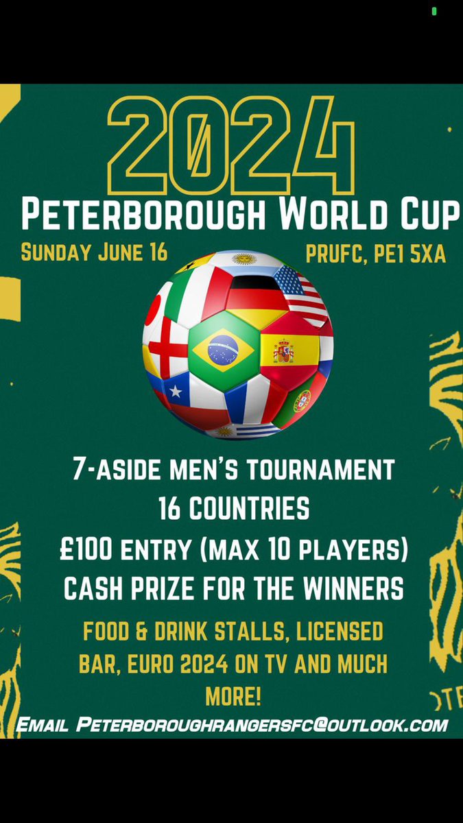 Only a few spots left for the 2024 world cup hosted by the @PDFLUK Div 2 Champions @PRFC_TheLions Who doesn’t like playing in a summer tournament with a cash prize comment below for details 🔰🔰🔰🦁🦁🦁
