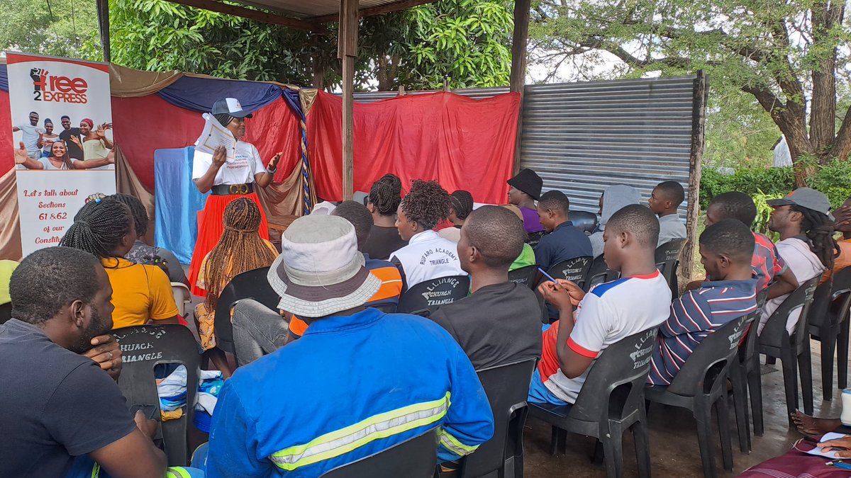 Our team, in collaboration with @weleadteam, is in Chiredzi for a community discussion on sections 61 and 62 of the Zimbabwean constitution #Free2Express