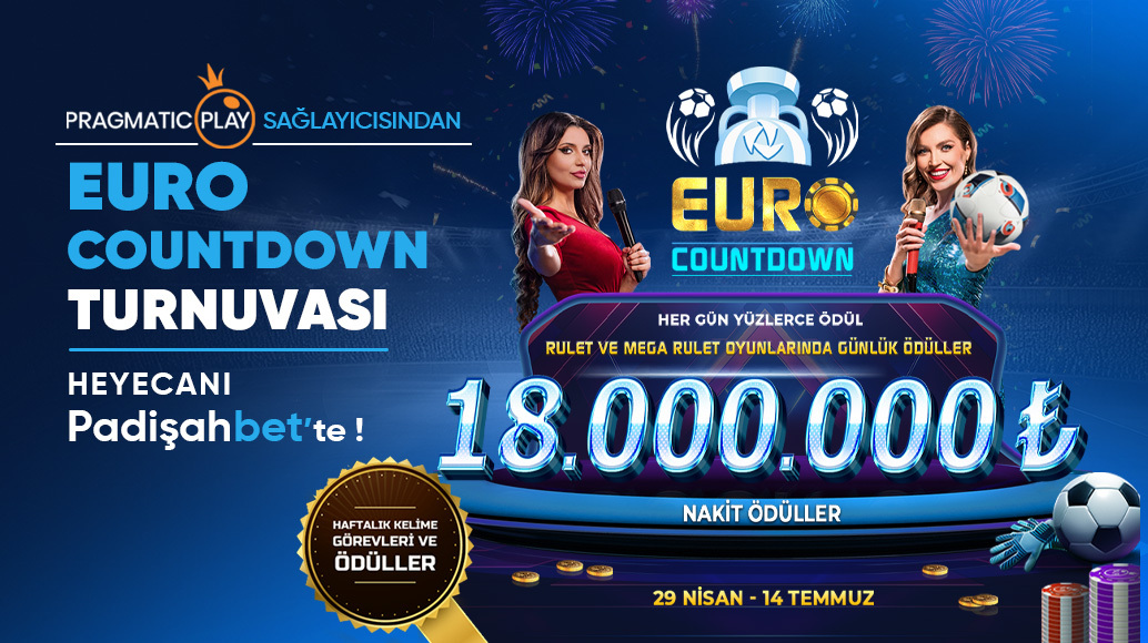 #Padişahbet'te #Eurocountdown Turnuvası! 👑

⚽️#Pragmaticplay Sağlayıcısından Muhteşem Ödüller
🚀Her Gün Yüzlerce Ödül Sizi Bekliyor 
💸18.000.000 ₺ Ödülden Sen De Payını Kap!

Padişahbet Şansa Davet!👇
bet.padisahbet.link