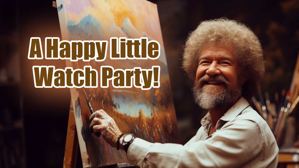 Calling all Bob Ross lovers! Join us for a 'happy little watch party' in VR 🌄

🗓️  EVERY THURSDAY
📍 BANTERVR

Download Banter to get involved: sidequestvr.com/app/10831/bant… 

#BanterVR #SideQuestVR #SocialVR #Quest #PICO4 #PCVR #VRGame