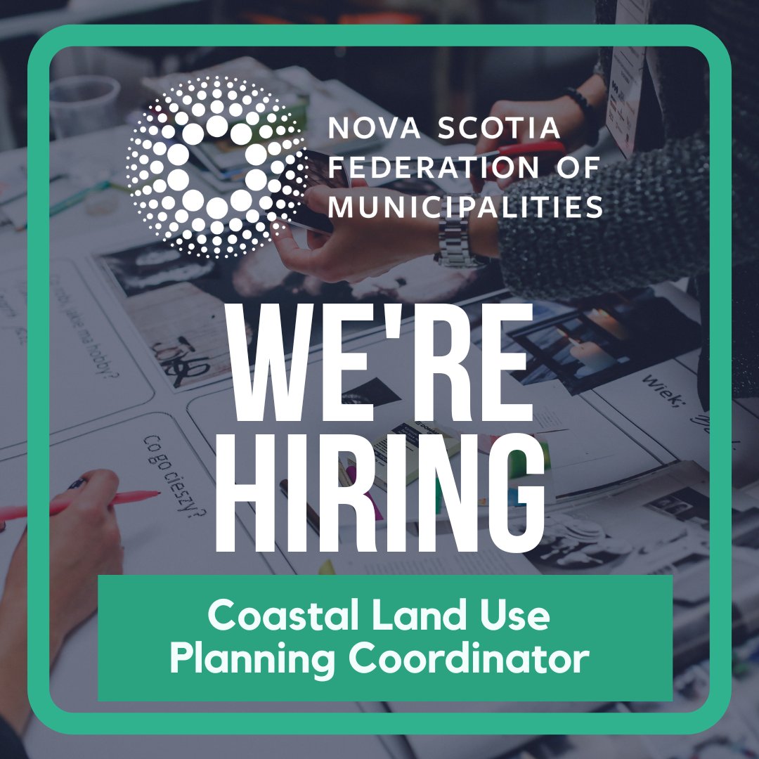 Employment Opportunity Please see below for the following job opportunity for the Nova Scotia Federation of Municipalities: Position: Coastal Land Use Planning Coordinator Deadline: May 24, 2024 Posting Details: loom.ly/tq-1uAo #NSFM #Employment #JobOpportunity #Hiring