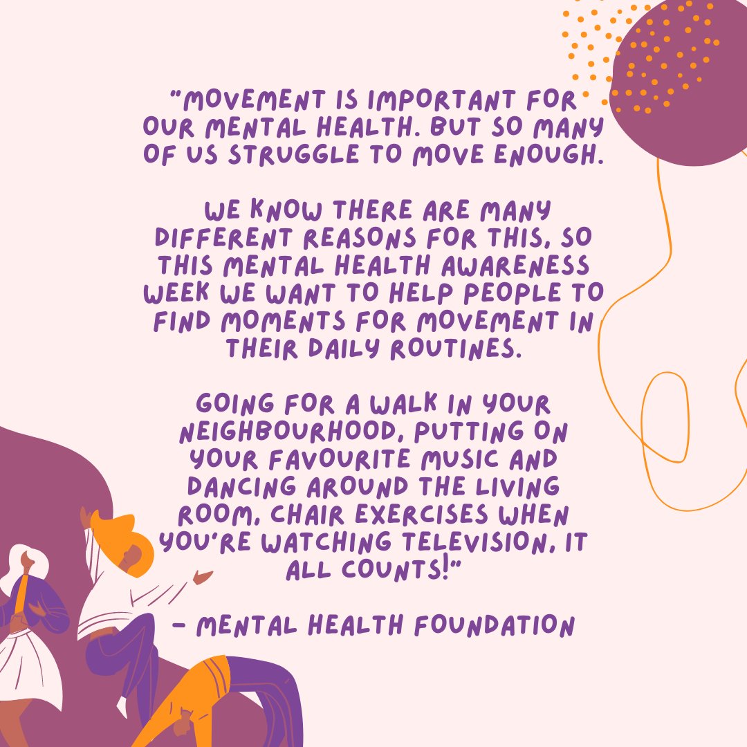 It's Mental Health Awareness Week with a specific focus on movement! Let's break the silence and stigma surrounding mental health. How do you move to improve your mental health? loom.ly/61ZJSQc #MentalHealthAwarenessWeek