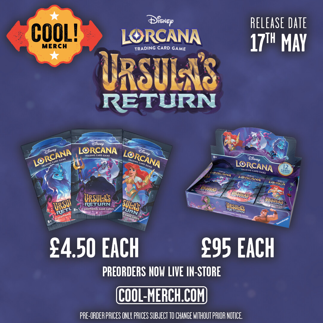 For all you trading card collectors, you can now purchase the Lorcana trading card game at @cool_merch! Shop in-store today and start trading your favourite Disney characters. 🙌✨