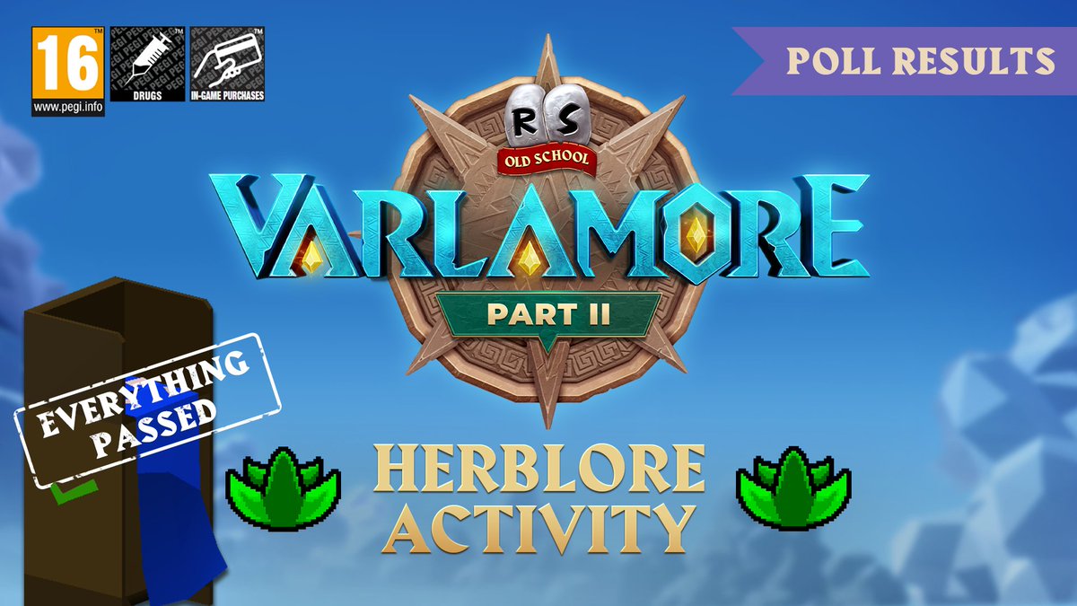 🌄 Our next Varlamore poll has closed and the results are in… Everything passed! 🌿 Get ready to learn the Varlamorian ways of potion brewing! 🧪 Treat yourself to a plethora of new and interesting rewards including Potion Storage, a Pre-Pot Device and more!