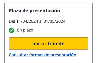 Para hacer la información de la tramitación más clara, las fichas de la Sede Electrónica del <a href="/GobAragon/">Gobierno de Aragón</a> incluyen un bloque con acceso directo a diferentes acciones. Es una de las claves del diseño de esta herramienta. aragon.es/w/iterar-para-…