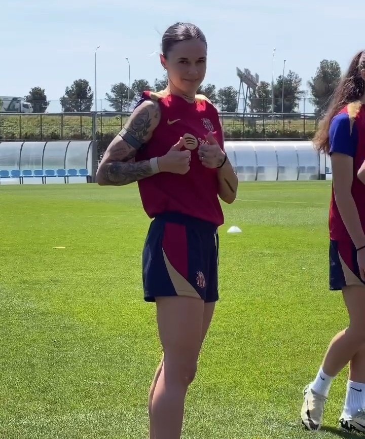 😍 Mapi León is back in training with the group.