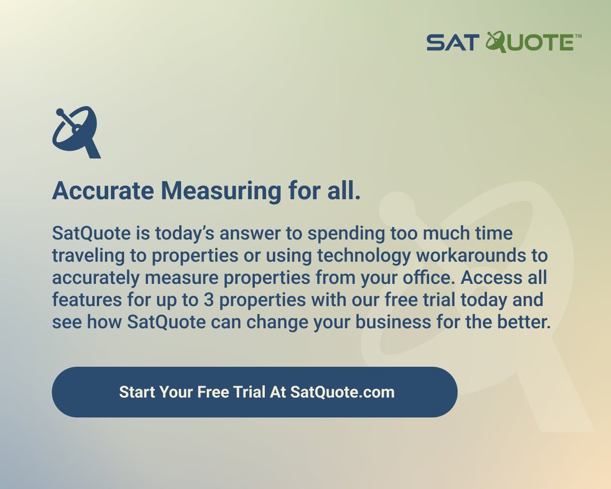 We're so confident that SatQuote will completely change your business for the better we're now offering it 100% FREE for three properties. Sign up now at l8r.it/foup

#measuringapp #landscapesoftware #satquote
#landscaping #landscapearchitecture #landscapedesign