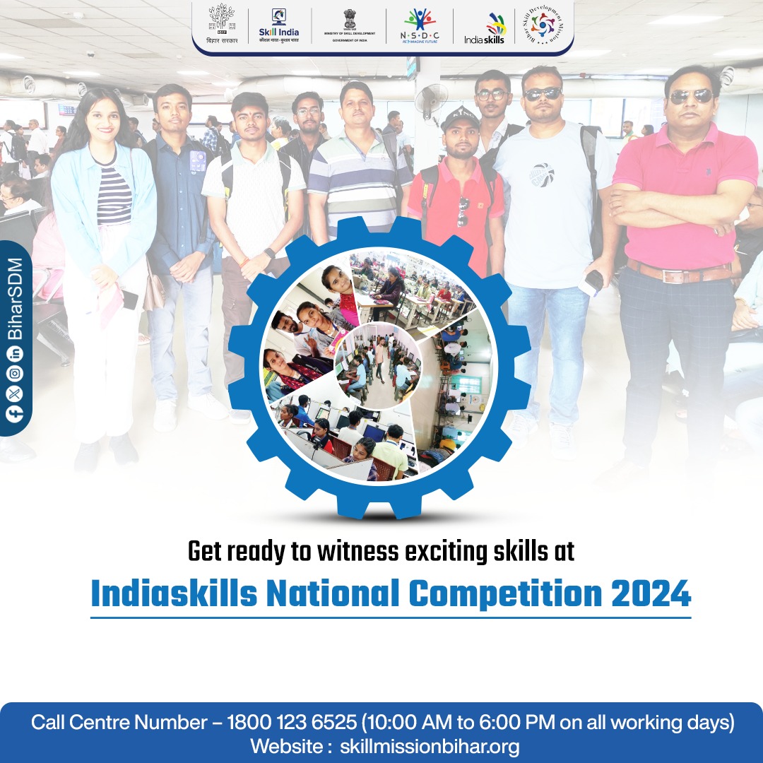 Everyone Brace yourselves for a showcase of incredible talent at the Indiaskills National Competition 2024.
The Excitement is building up!
India's best talents will shine on the global stage.
Only a few hours left until India skills 2024 kicks off!
.
#ProudIndia #SkillIndia #NSDC
