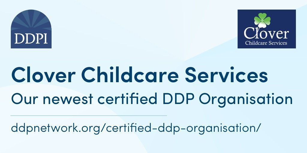 Please join us in congratulating Clover Childcare Services, our newest certified DDP Organisation 🎉 They have embedded the practice and principles of DDP within their organisation and you can read our announcement on the website: buff.ly/3UVPSLj