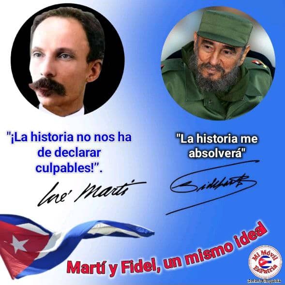 @EVilluendasC #Fidel y #Martí,dos grandes hombres unidos por la Historia,por sus pensamientos,por sus obras. Nos toca a nosotros mantener vivos sus legados
