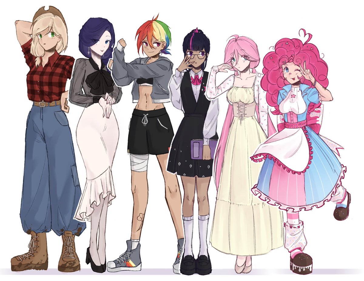 inchukit's tweet photo. MANE 6 HUMANISATION 🎉

#mlp #mylittlepony #fluttershy #fluttershymlp #rarity #raritymlp #applejack #applejackmlp #rainbowdash #rainbowmlp #pinkiemlp #pinkiepie #twilightmlp #twilightsparkle #mlphumanisation #humanisationmlp #mane6mlp https://t.co/LbOu9mda2o